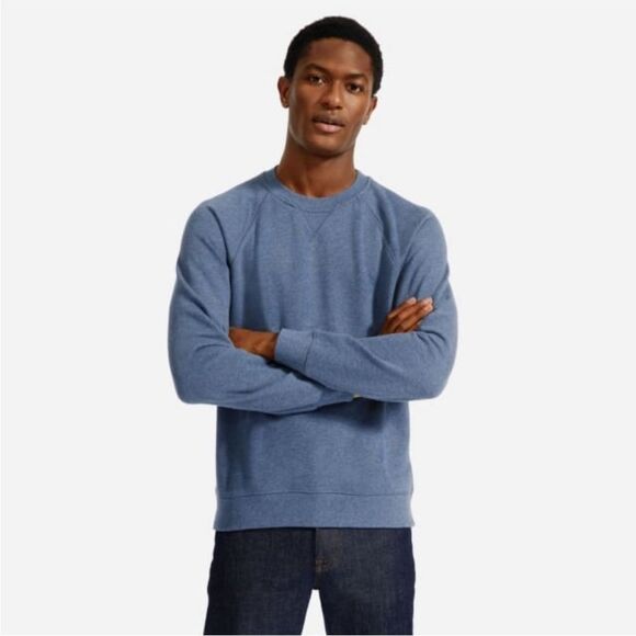 Everlane The Unisex French Terry Crew in Denim Blue Size S - Picture 7 of 8
